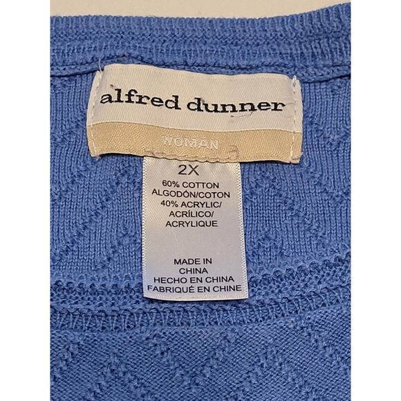 Blue Alfred Dunner crewneck sweater - Picture 3 of 6